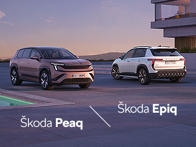 Premiéra zcela nových čistě elektrických vozů Škoda Peaq a Škoda Epiq proběhne v pátek 7. srpna v autosalonu VISTA car Hodonín